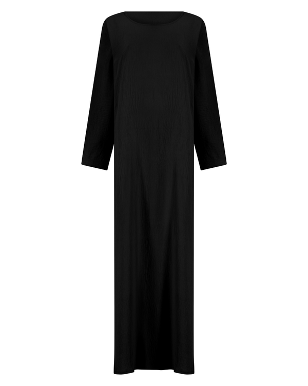 Essential Inner Slip Dress - Long Sleeve Black